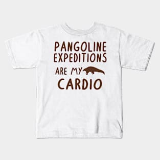 Pangolin expedition cardio pangolin vibes Kids T-Shirt